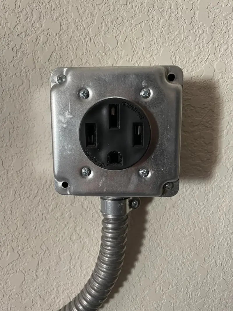 NEMA 14-50 outlet installed for Smart Home Electrical in Acme