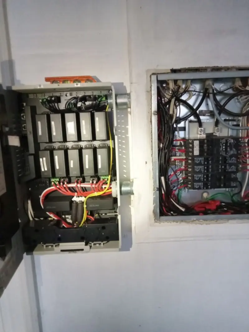 Electrical panel upgrade completed for Security Camera Wiring in Acme
